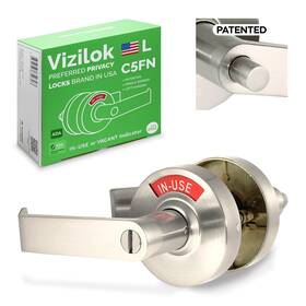 C5fn-l Vizilok Ada Compliant Single Egress Indicator Privacy Lock Durable Ansi Grade