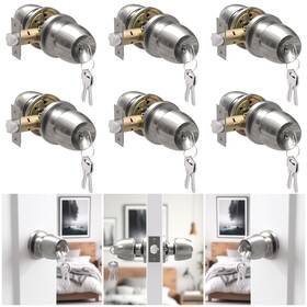 012bn06 Voraus Keyed Entry Door Knob With Lock And Key Round Ball Locking Interi