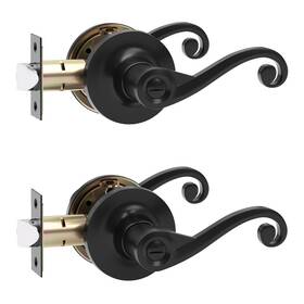 B0dknpnxvl Voraus 2 Pack Matte Black Privacy Interior Door Handles Turn Lock Bathroom Beds