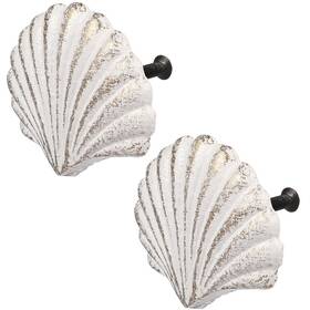 E50s6wknithj13pg949xew Vosarea Iron White Seashell Drawer Knobs 2pcs Nautical Handle For Kitchen Fu