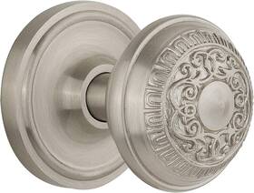 701950 Warehouse Classic Rosette With Egg And Dart Round Door Knob