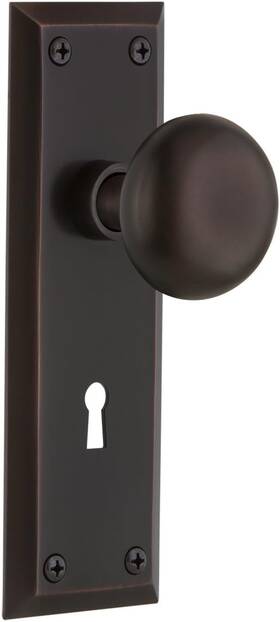 703905 Warehouse New York Door Knob With Plate