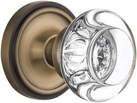 Passage-2.375 Warehouse 712200 Inch Antique Brass Classic Rosette With Round Clear