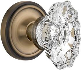 713912 Warehouse Classic Rosette With Chateau Door Knob Privacy - 2.375 Inch Antiq