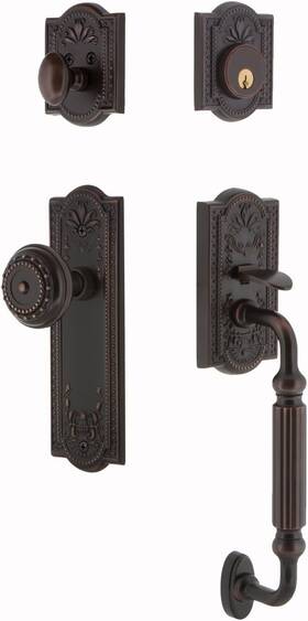 727728 Warehouse Backset-2.75 Inch Meadows F Grip Entry Set Bronze Timeless Bron
