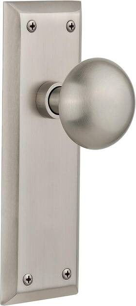 733183 Warehouse New York Door Knob With Plate