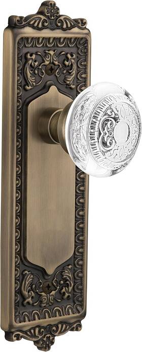 751139 Warehouse Privacy Plate With Crystal Egg And Dart Knob Backset Size 2.3