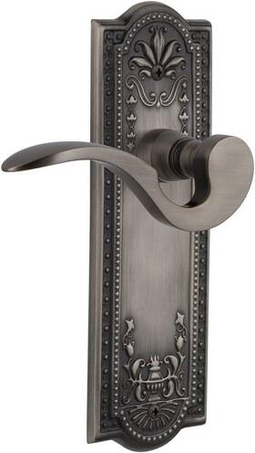 762480 Warehouse Meadows Plate Single Dummy Manor Lever In Antique Pewter