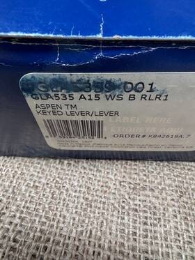 Gla535 Weiser 059184251524 A15 Aspen Tm Keyed Lever Door Handle New