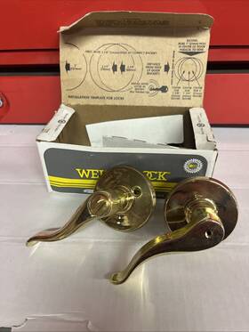 Weiser 083978262113 Vintage Nos Lock Privacy Lever Set Brass La 330 C Rh
