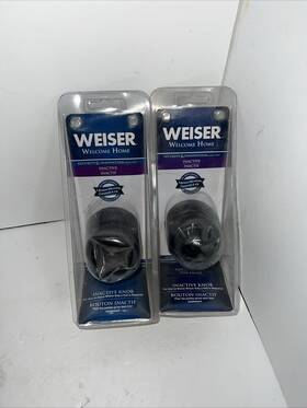 20402 Weiser Venetian Bronze Yukon Dummy Door Knob 0364 Lots Of 2