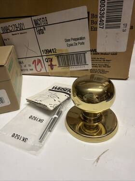 Wac17 Weiser Lot Of 24 Lock Fairfax Dummy Knob Polished Brass