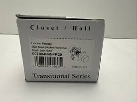 007004n4nfr20 Weslock Mesa Square Passage Knob Lock Satin Nickel