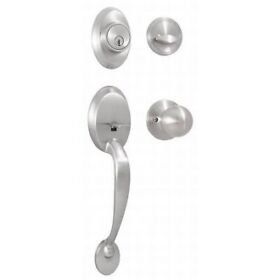 02810-ngnfr2d Weslock Hillcrest Sgl Cyl Handleset Hudson Trim Satin Nickel