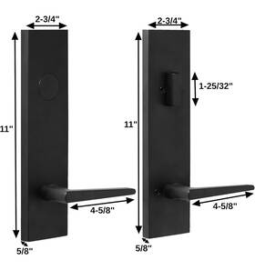 066217272sl2d Weslock Addy Entry Handle With Philtower Lever Active And Dummy