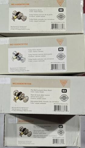 Wc100entrysn Westcraft Wc300entrysn Lot Of 7 - Entry Lockset Tulip Knob Free Shipping
