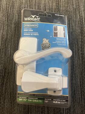 Vgl025-555wh Wright Products Screen Storm Door Lever Handle White Exterior