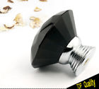 Www758093132046 Unbranded Black Crystal Glass Handle Door Knob Cabinet 758093132046
