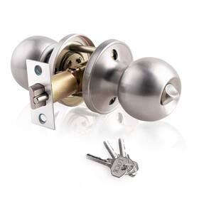 Xiudi 778862887465 Entry Door Knobs With Lock And Key Ball Stainless Steel Keyed For P
