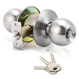 Xiudi 778862887472 Entry Door Knobs With Lock And Key Ball Stainless Steel Keyed