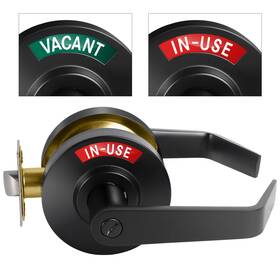 Xmz-ddup 765147714707 Matte Black Privacy Door Lock Handle With Occupied/available Indicator
