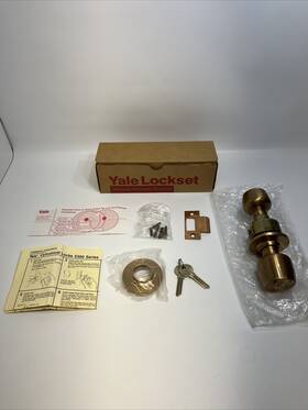 Yale Br5307 Door Knob Entry Lock Interchangeable Core Br5307/380n Bronze 2-1/8 Inch Read