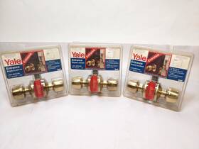 Lw5-br5280 Yale 1 Entrance Keyed Lockset Brass 2-3/8 Inch Backset - Us3 Scovill