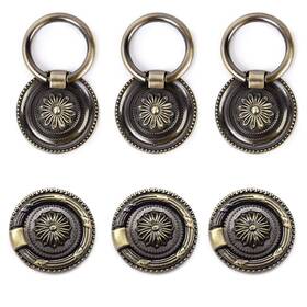 Yankmoom 427059611446 Antique Drawer Pulls Bronze Dresser Pull Rings Round Handles Vintage C