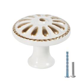 Yenzeen 779953088471 White Cabinet Knobs For Kitchen Farmhouse Drawers Vintage Round