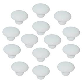 Ymaiss 788495100893 14packs White Ceramic Knobs Round Mushroom Cabinet Dresser Vintage Pul