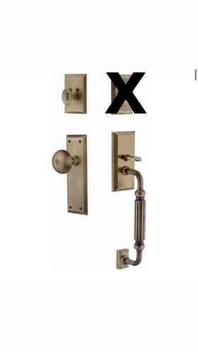 719443 York Nostalgic Warehouse New F Grip Entry Set Backseat- No Deadbolt