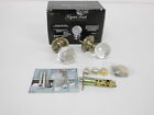 3071apr York Touch " 2.5 Brass Doorknob Krystal Rose Privacy Love Antique