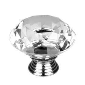 Zaplyte 678202600009 Crystal Glass Door Drawer Knobs Cabinet Wardrobe Pull Handle 40mm Clear