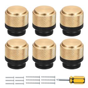 Zaplyte 745060241160 6pack Cabinet Knobs Round Drawer For Dresser Black