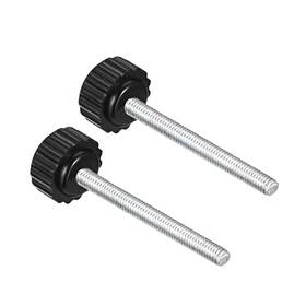 Zaplyte 786527474097 Knurled Clamping Knobs M4 X 40mm Thread 16mm Head Thumb Screw Bolt 2pcs