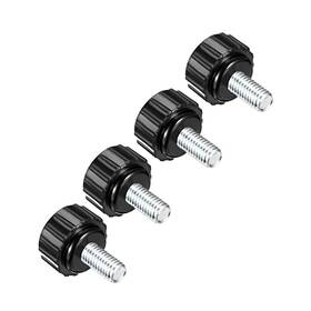 Zaplyte 786527475117 Knurled Clamping Knobs M5 X 10mm Thread 16mm Head Thumb Screw Bolt 4pcs