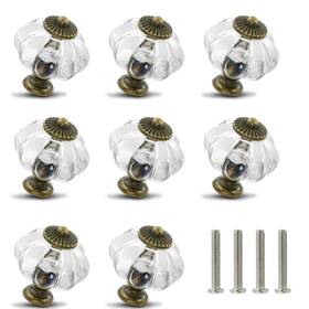 Send-h20220210-008 Zernmiarder Clear Pumpkin Knobs 12 Pack Cabinet Vintage Drawer Pulls - Antique Dres