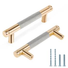 Send221705028h Zernmiarder Knurled Cabinet Pulls 12 Pack 4 Inch Long Handles Metal Door