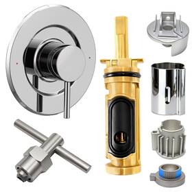 T2191bl Zxfeng 754197168592 All Metal Cartridge Shower And Tub Trim Kit Pressure Balancing Modern
