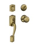 Schlage Camelot Single Cylinder Keyed Entry Handleset Georgian Knob F60. Fixed Price $65.00.