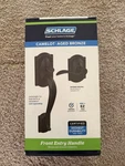 Schlage Camelot Aged Bronze Front Entry Handle FE285 716 Geo. Fixed Price $55.00.