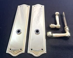 Solid Brass Baldwin Bristol Full Dummy Lever Set Back Plate Handle Discontinued. Fixed Price $71.99.