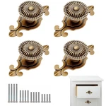 4 Pack Golden Antique Brass Cabinet Vintage Retro Mushroom Drawer Knobs.... Fixed Price $22.51.