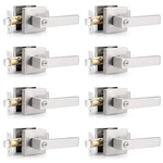 Door Handle 8 Pack Brushed Nickel Heavy Duty Privacy Keyless DL01 Probrico Flat. Fixed Price $179.99.