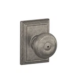 Schlage F40GEO621ADD Addison Collection Georgian Privacy Knob, Distressed Nicke. Fixed Price $55.05.