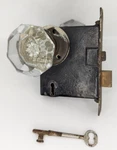 Antique 8 Point Crystal Door Knob Set & Mortise Lock Works John Ringling Mansion. Fixed Price $275.00.