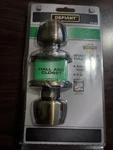 Defiant Hall & Closet Door Knob - Antique Brass 332 259. Fixed Price $7.99.