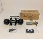 Copper Creek BK2020BC Colonial Passage Door Knob, Black Coated. Fixed Price $13.99.
