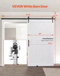 Sliding Barn Door, 48 X 84 Inch, High-strength Mdf Panel, With Hardwar. Fixed Price $325.49.