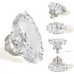 Shiny Handles Brushed Nickel Cabinet Knobs,glass Crystal Pulls For .... Fixed Price $38.53.